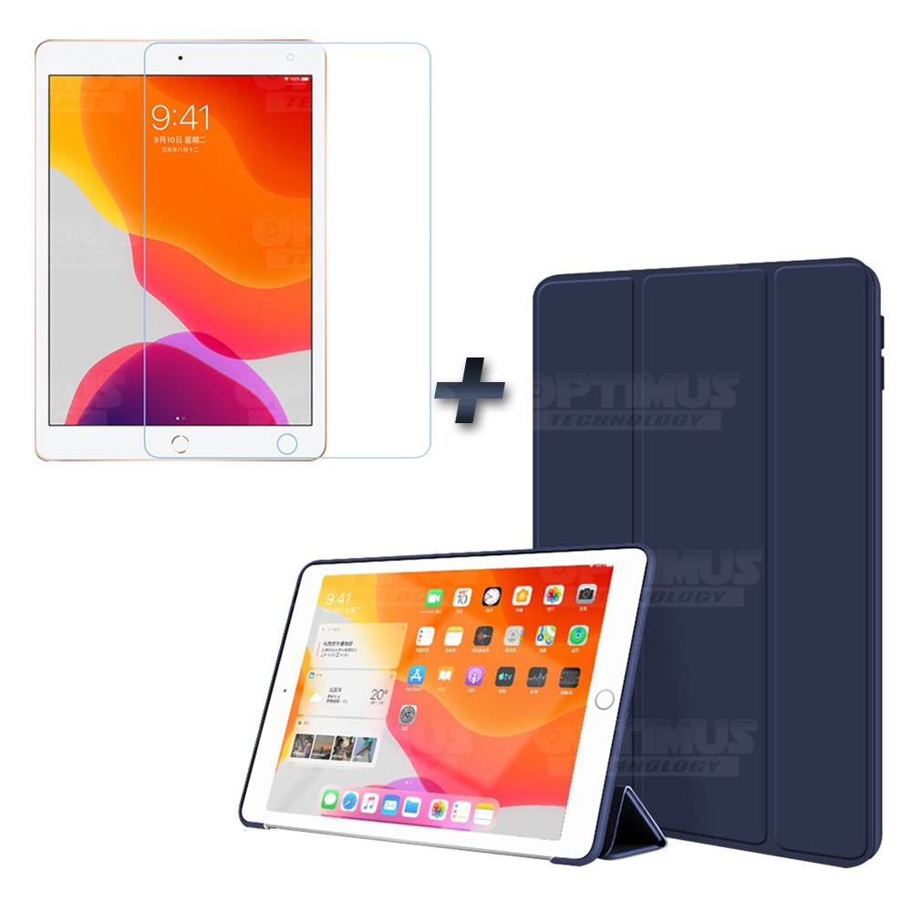 KIT Combo Vidrio y Estuche Protector SmartCase IPad 7 Generación De 10.2" | OPTIMUS TECHNOLOGY™ | KTD-ESTSMCVTP-IP7-102 |