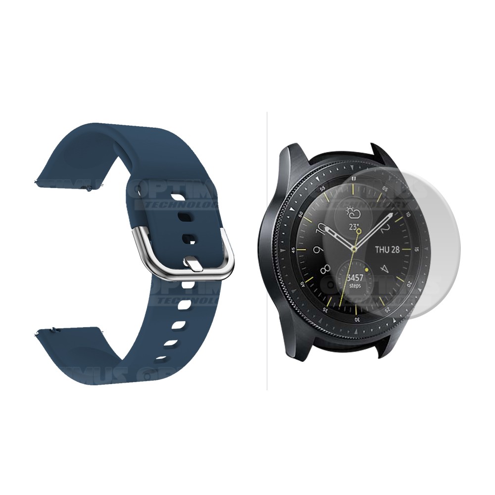 Kit Correa Pulso Y Vidrio Screen Protector Para Reloj Samsung Galaxy Watch 42mm | OPTIMUS TECHNOLOGY™ | CRR-VTP-SS-GW42 |