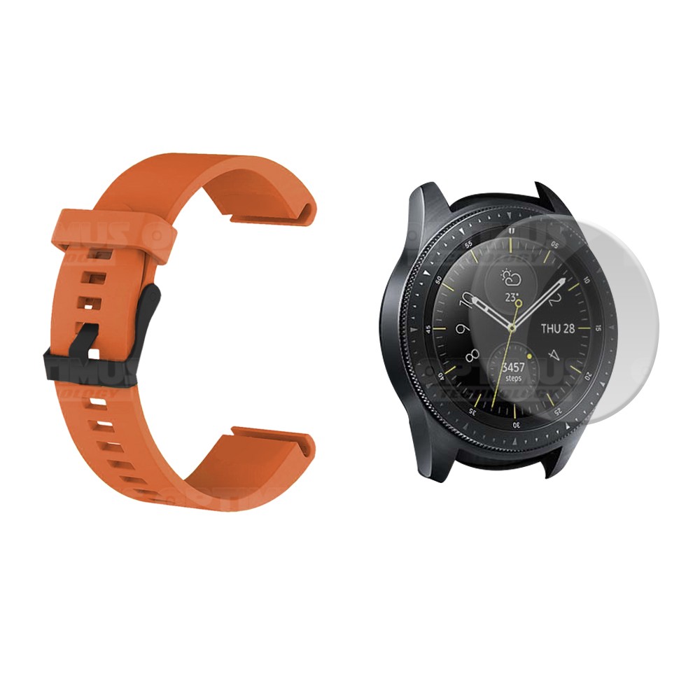 Kit Manilla Correa Y Vidrio Templado Protector Para Reloj Samsung Galaxy Watch 42mm | OPTIMUS TECHNOLOGY™ | CRR-VTP-HP-SS-GW42 |