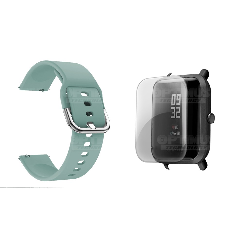 Kit Correa Manilla Banda Y Buff Screen Para Reloj Xiaomi Amazfit Bip | OPTIMUS TECHNOLOGY™ | CRR-BFF-XMI-AFB |