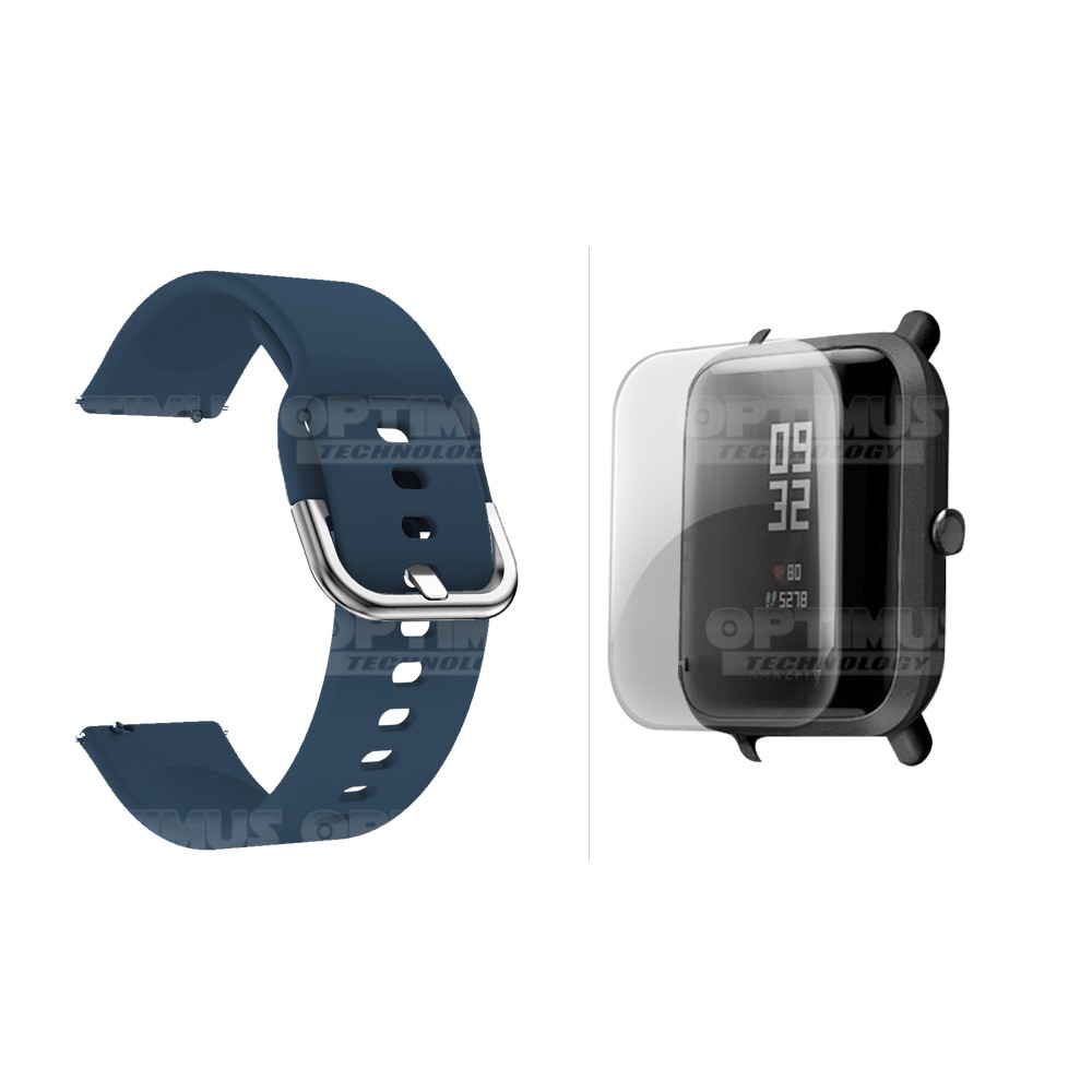 Kit Correa Manilla Banda Y Buff Screen Para Reloj Xiaomi Amazfit Bip | OPTIMUS TECHNOLOGY™ | CRR-BFF-XMI-AFB |