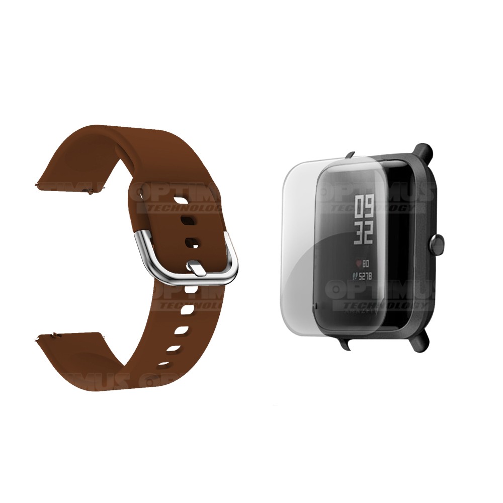 Kit Correa Manilla Banda Y Buff Screen Para Reloj Xiaomi Amazfit Bip | OPTIMUS TECHNOLOGY™ | CRR-BFF-XMI-AFB |