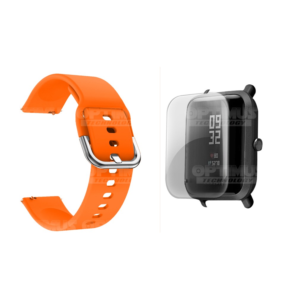 Kit Correa Manilla Banda Y Buff Screen Para Reloj Xiaomi Amazfit Bip | OPTIMUS TECHNOLOGY™ | CRR-BFF-XMI-AFB |