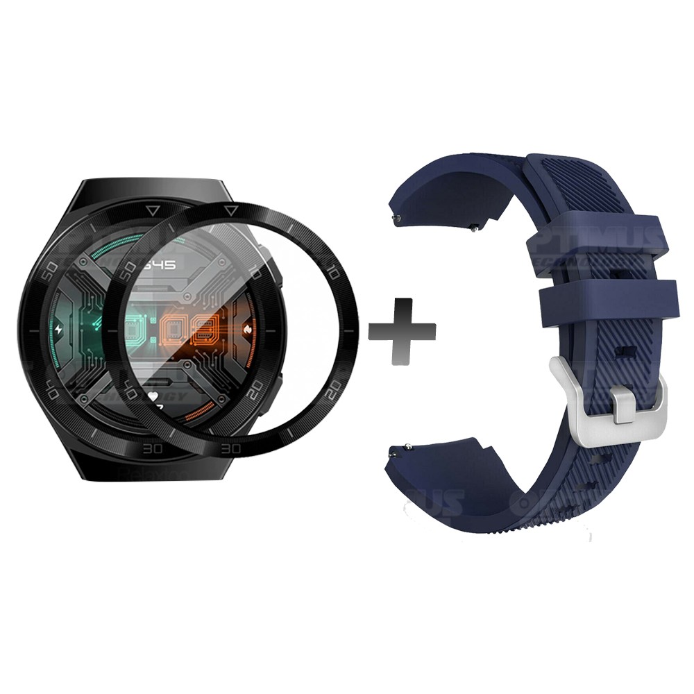 Vidrio Templado Nanoglass Y Pulso Correa Smartwatch Reloj Inteligente Huawei Gt2E | OPTIMUS TECHNOLOGY™ | CRRV2-VTP-HW-GT2E |