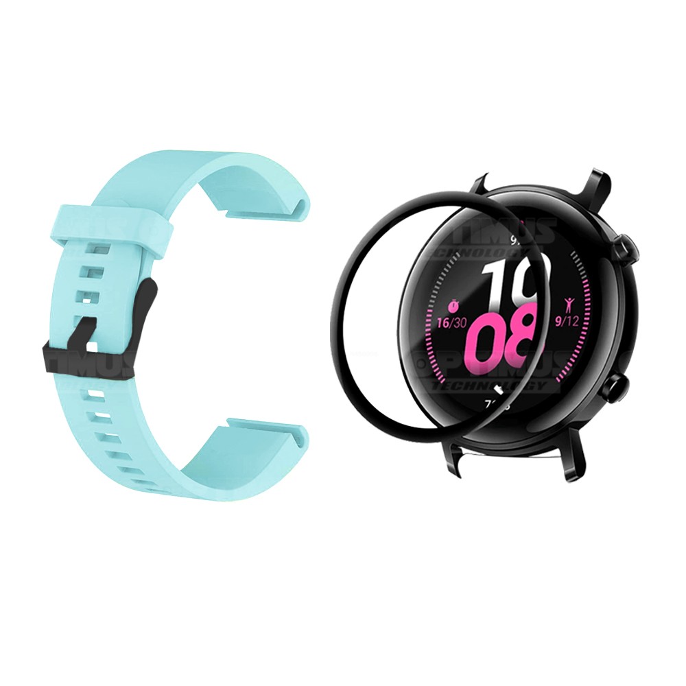 Kit Manilla Correa Y Vidrio Templado Cerámico Protector Para Reloj Huawei Gt2 42mm OPTIMUS TECHNOLOGY™ - 5