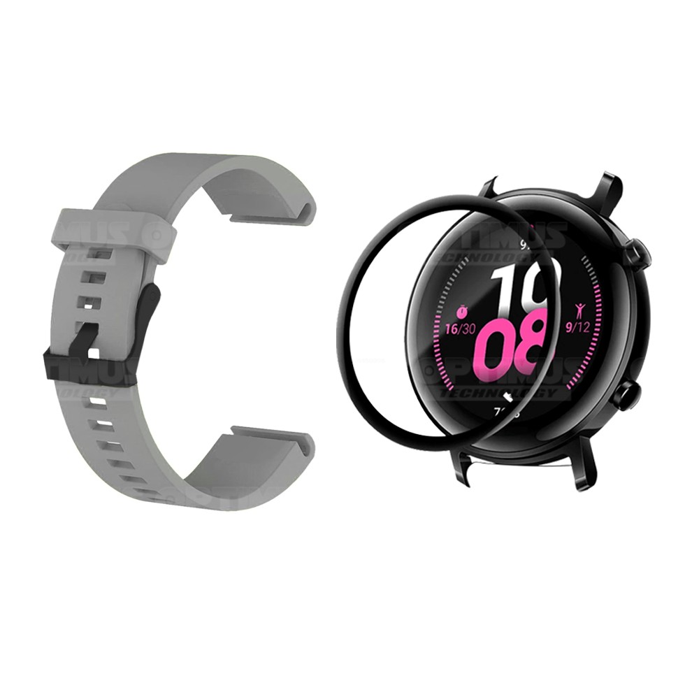 Kit Manilla Correa Y Vidrio Templado Cerámico Protector Para Reloj Huawei Gt2 42mm OPTIMUS TECHNOLOGY™ - 9