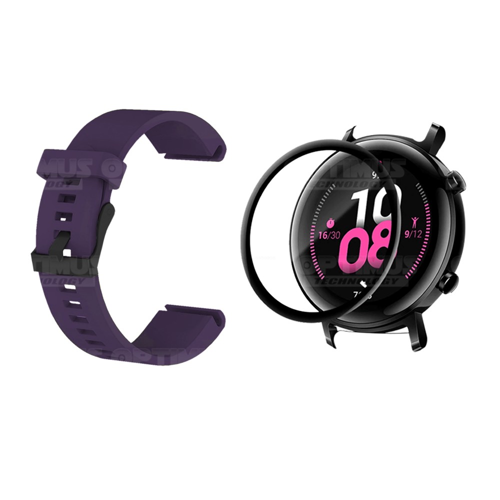 Kit Manilla Correa Y Vidrio Templado Cerámico Protector Para Reloj Huawei Gt2 42mm OPTIMUS TECHNOLOGY™ - 21