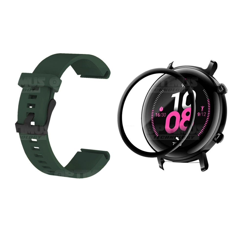 Kit Manilla Correa Y Vidrio Templado Cerámico Protector Para Reloj Huawei Gt2 42mm OPTIMUS TECHNOLOGY™ - 25