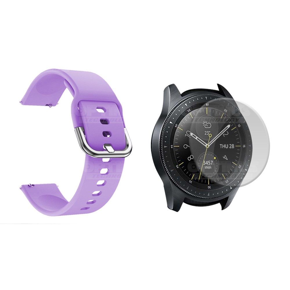Kit Correa Pulso Y Vidrio Screen Protector Para Reloj Samsung Galaxy Watch 42mm | OPTIMUS TECHNOLOGY™ | CRR-VTP-SS-GW42 |