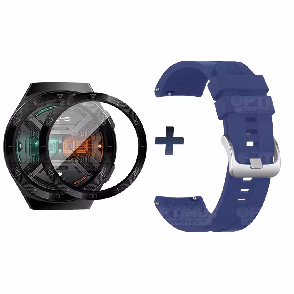 Vidrio Templado Cerámico Y Correa Smartwatch Reloj Inteligente Huawei Gt2E | OPTIMUS TECHNOLOGY™ | CRR-VTP-HW-GT2E |