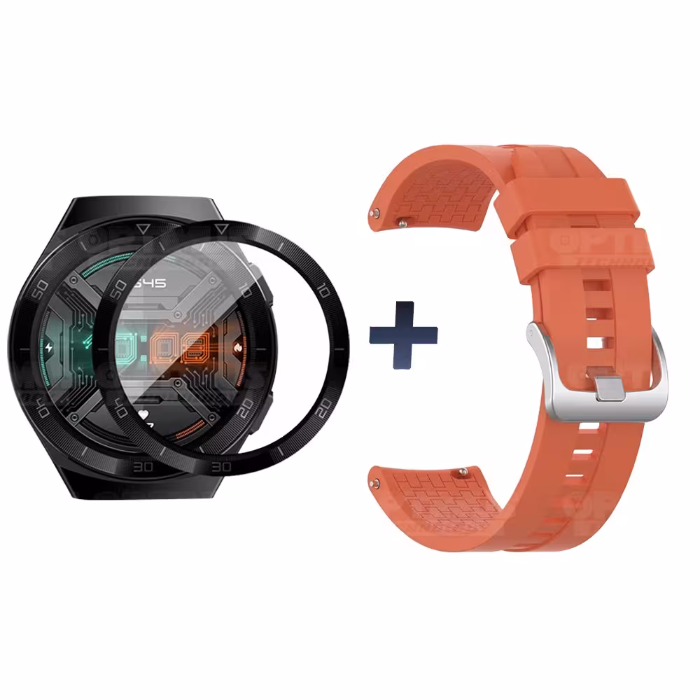 Vidrio Templado Cerámico Y Correa Smartwatch Reloj Inteligente Huawei Gt2E | OPTIMUS TECHNOLOGY™ | CRR-VTP-HW-GT2E |