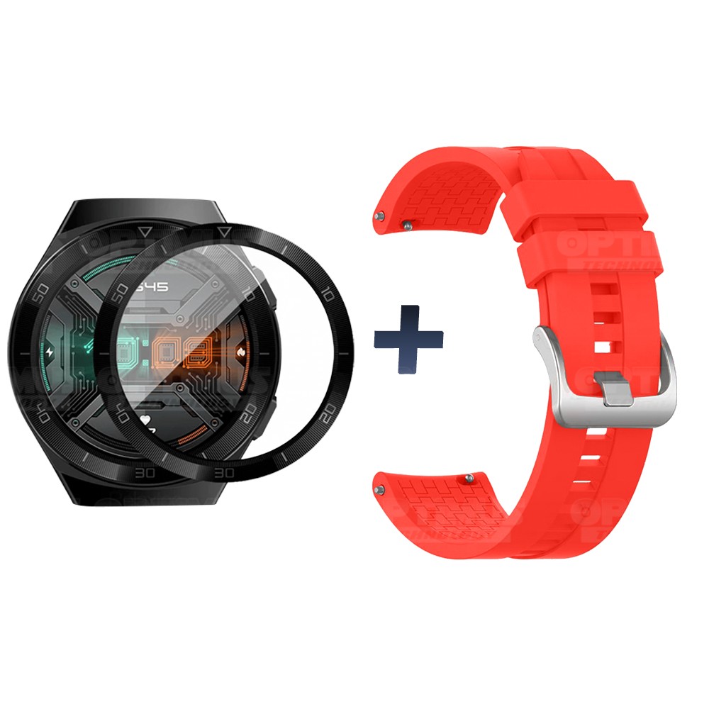 Vidrio Templado Cerámico Y Correa Smartwatch Reloj Inteligente Huawei Gt2E | OPTIMUS TECHNOLOGY™ | CRR-VTP-HW-GT2E |