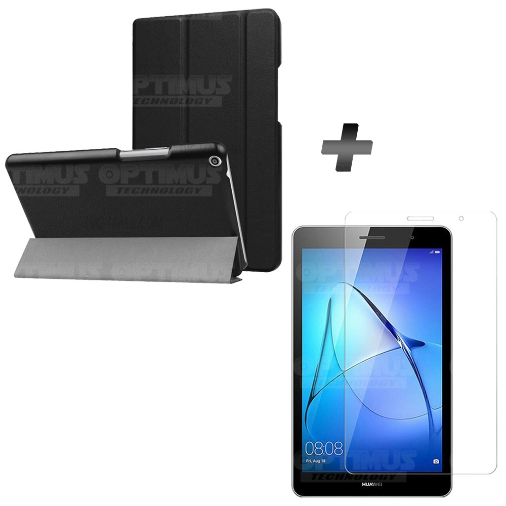 Kit Vidrio Templado y Estuche Case Acrílico y Sintético Tablet Huawei T3 8 KOB-W09 | OPTIMUS TECHNOLOGY™ | KT-VTP-EST-HW-T3-8 |