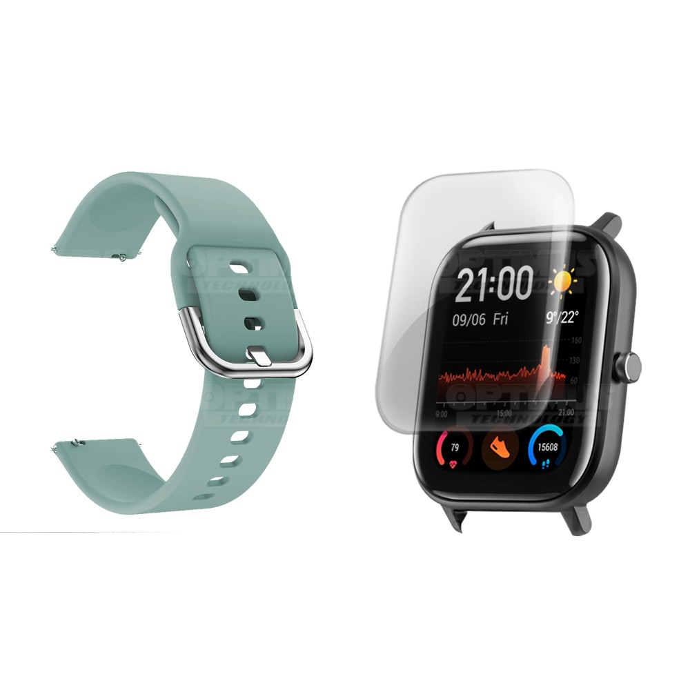 Kit Correa Pulso Y Buff Screen Para Reloj Inteligente Xiaomi Amazfit GTS | OPTIMUS TECHNOLOGY™ | CRR-BFF-XMI-AF-GTS |