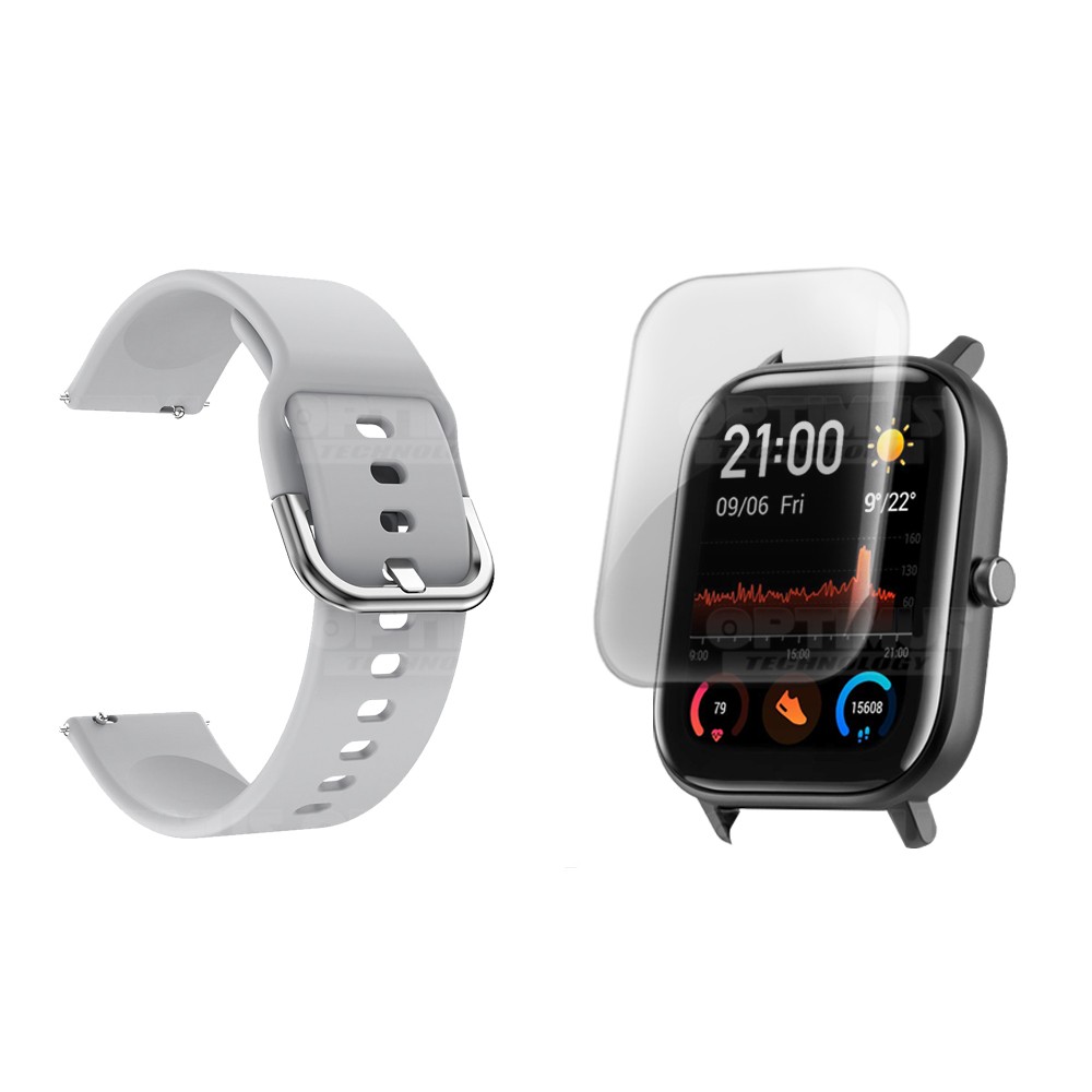 Kit Correa Pulso Y Buff Screen Para Reloj Inteligente Xiaomi Amazfit GTS | OPTIMUS TECHNOLOGY™ | CRR-BFF-XMI-AF-GTS |