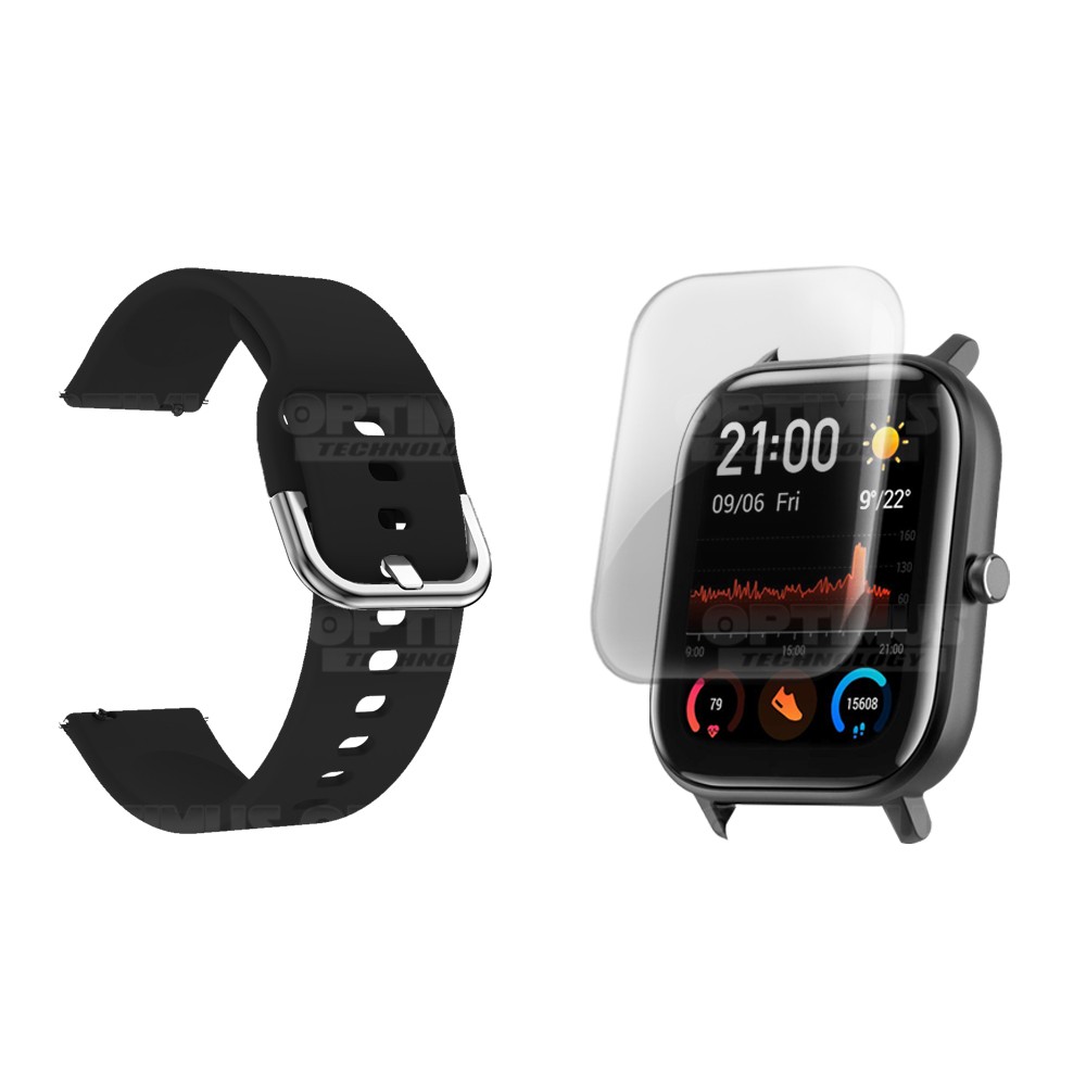 Kit Correa Pulso Y Buff Screen Para Reloj Inteligente Xiaomi Amazfit GTS | OPTIMUS TECHNOLOGY™ | CRR-BFF-XMI-AF-GTS |