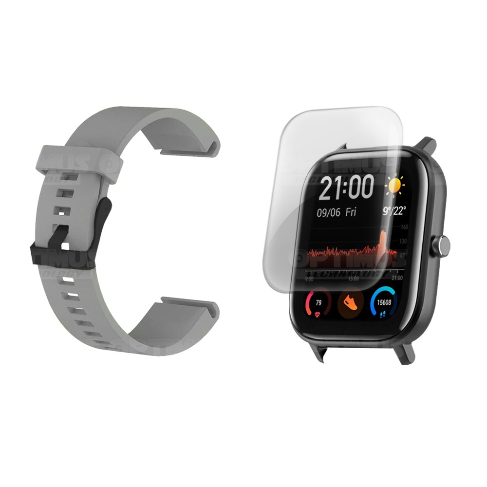 Kit Manilla Banda Y Buff Film Screen Para Reloj Smartwatch Xiaomi Amazfit GTS | OPTIMUS TECHNOLOGY™ | CRR-BFF-HP-XMI-AF-GTS |