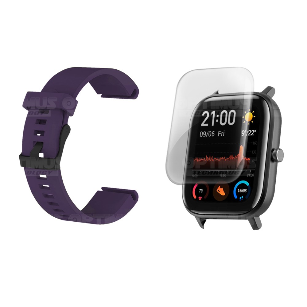 Kit Manilla Banda Y Buff Film Screen Para Reloj Smartwatch Xiaomi Amazfit GTS | OPTIMUS TECHNOLOGY™ | CRR-BFF-HP-XMI-AF-GTS |