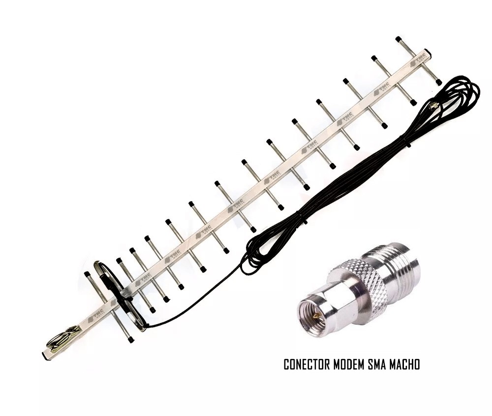 Antena Amplificadora de señal Yagi 17db | TMC MOVIL | ANT-YG17 |