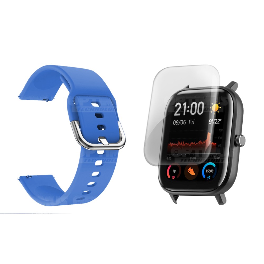 Kit Correa Pulso Y Buff Screen Para Reloj Inteligente Xiaomi Amazfit GTS | OPTIMUS TECHNOLOGY™ | CRR-BFF-XMI-AF-GTS |