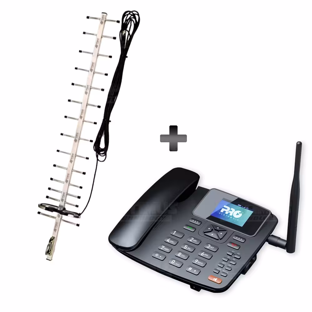 Kit Rural Antena Amplificadora de señal Yagi 17 Db Y Celular De Mesa Teléfono ProElectronic Procs-5040w PROELECTRONIC COLOMBIA -