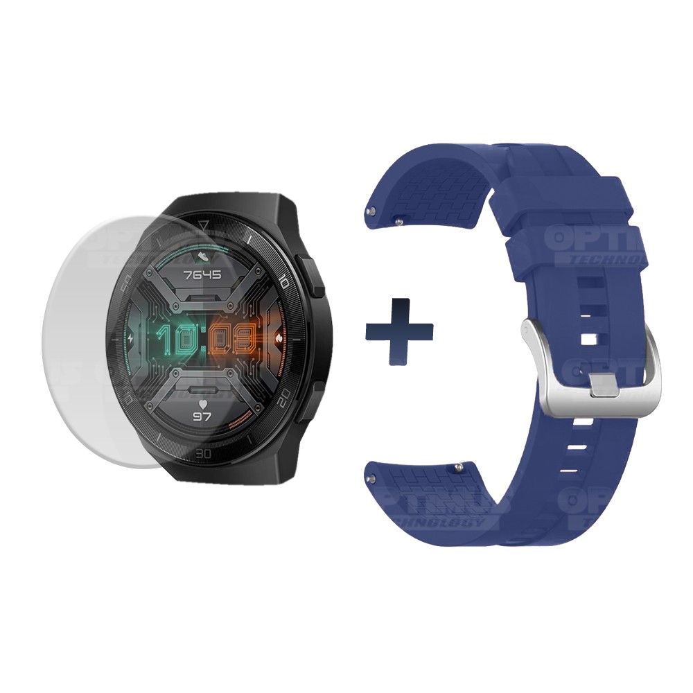 Buff Film Screen Protector Y Correa Smartwatch Reloj Inteligente Huawei Gt2E | OPTIMUS TECHNOLOGY™ | CRR-BFF-HW-GT2E |