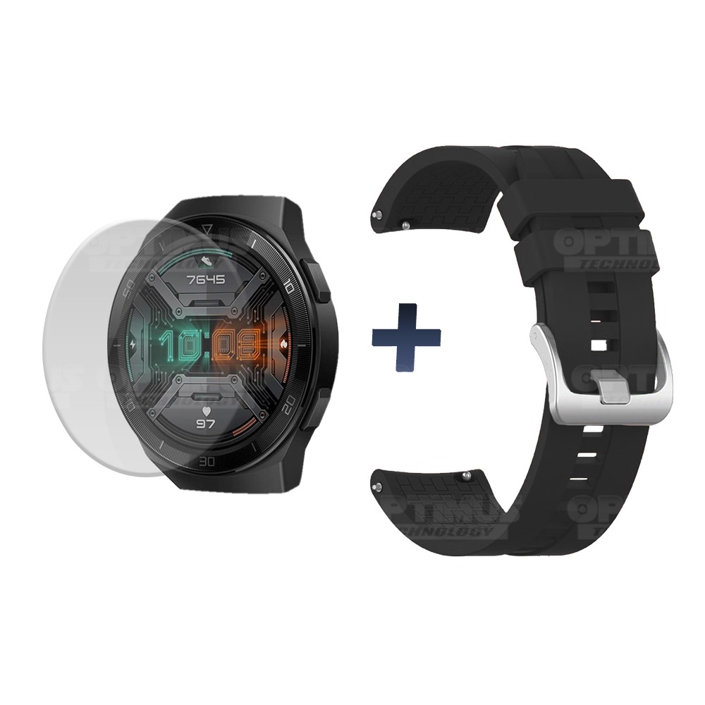 Buff Film Screen Protector Y Correa Smartwatch Reloj Inteligente Huawei Gt2E | OPTIMUS TECHNOLOGY™ | CRR-BFF-HW-GT2E |