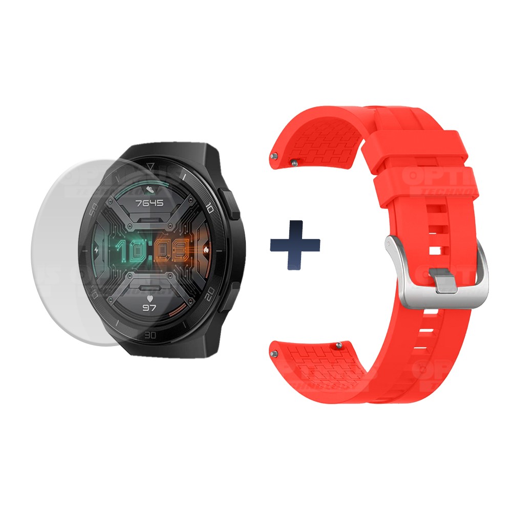 Buff Film Screen Protector Y Correa Smartwatch Reloj Inteligente Huawei Gt2E | OPTIMUS TECHNOLOGY™ | CRR-BFF-HW-GT2E |