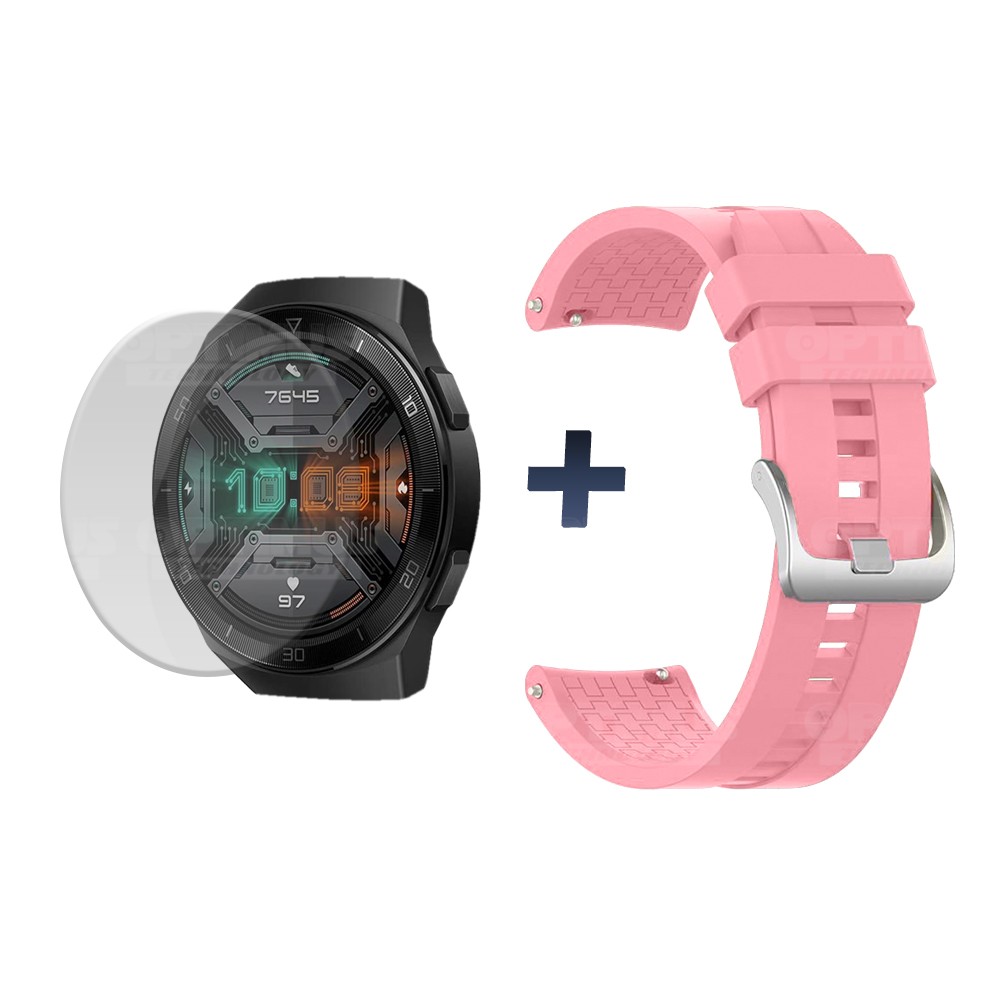 Buff Film Screen Protector Y Correa Smartwatch Reloj Inteligente Huawei Gt2E | OPTIMUS TECHNOLOGY™ | CRR-BFF-HW-GT2E |