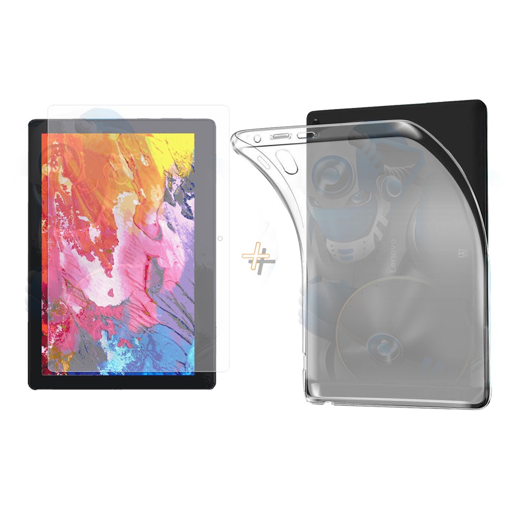 Combo Vidrio Templado Y Estuche Silicona Tablet Lenovo Tab E10 | OPTIMUS TECHNOLOGY™ | KT-VTP-EST-LNV-E10 |