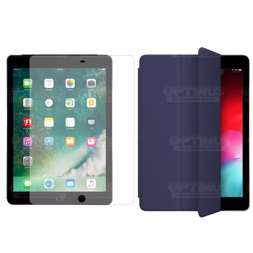 Combo Vidrio Templado Matte Glass Antireflejo Protector Y Estuche Case con Tapa Smart Case iPad 9.7 / Air / 6 / 5 / Pro 9.7 OPTI