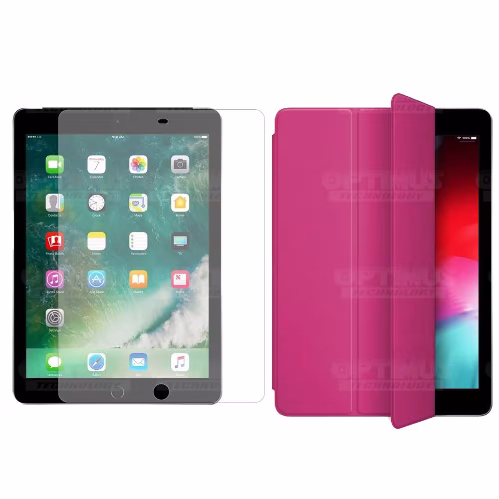 Combo Vidrio Templado Matte Glass Antireflejo Protector Y Estuche Case con Tapa Smart Case iPad 9.7 / Air / 6 / 5 / Pro 9.7 OPTI