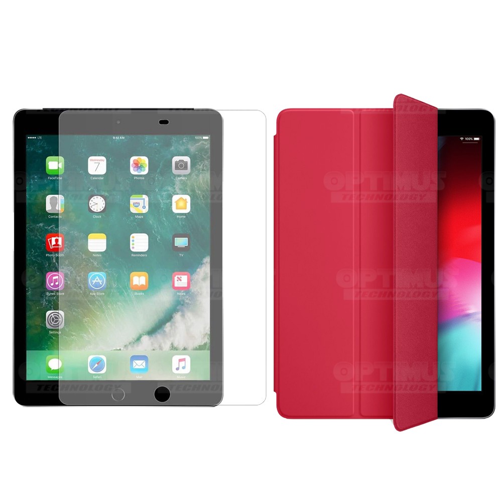 Combo Vidrio Templado Matte Glass Antireflejo Protector Y Estuche Case con Tapa Smart Case iPad 9.7 / Air / 6 / 5 / Pro 9.7 OPTI