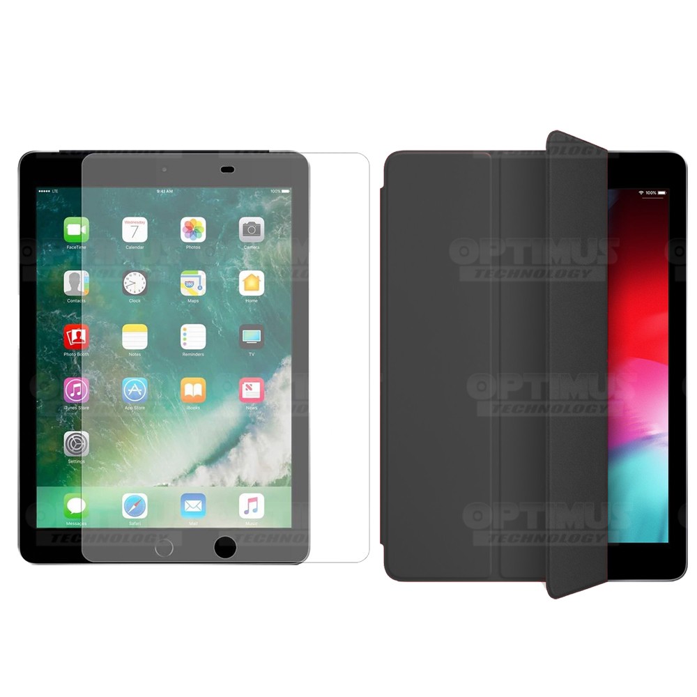 Combo Vidrio Templado Matte Glass Antireflejo Protector Y Estuche Case con Tapa Smart Case iPad 9.7 / Air / 6 / 5 / Pro 9.7 OPTI