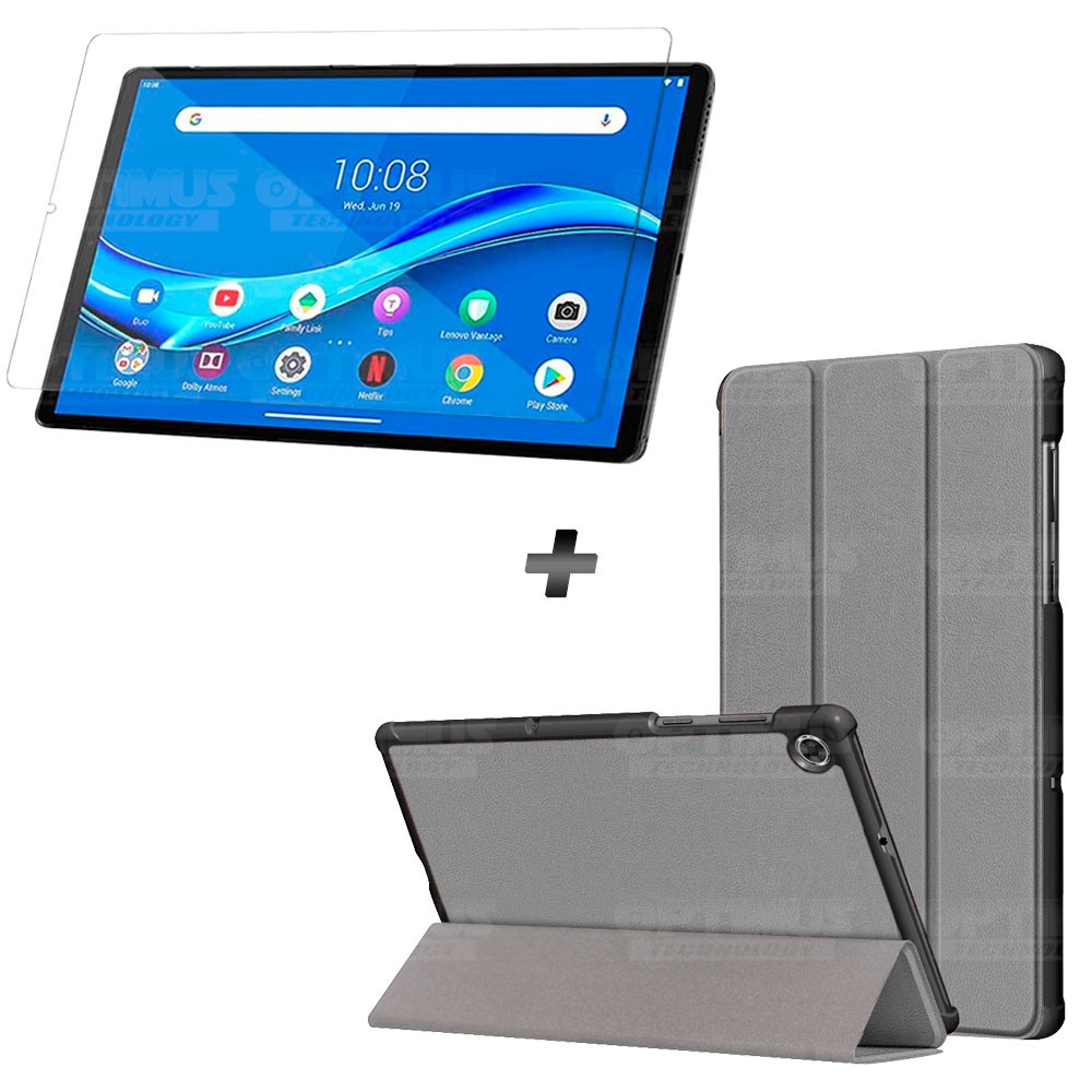 Kit Vidrio Cristal Templado Y Estuche Case Protector para Tablet Lenovo M10 Plus Tb-x606f