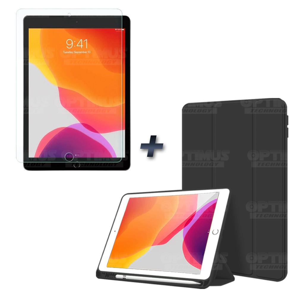 Combo Estuche con porta lápiz Y Vidrio MatteGlass efecto papel para iPad 7 10.2" OPTIMUS TECHNOLOGY™ - 15