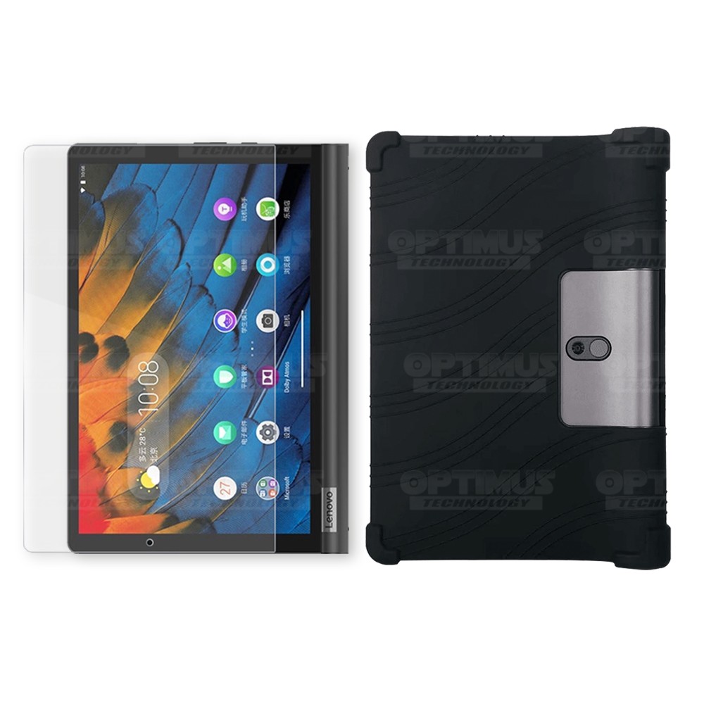Combo Vidrio templado y Estuche Protector antigolpes Lenovo Yoga Smart Tab Yt-x 705f OPTIMUS TECHNOLOGY™ - 1