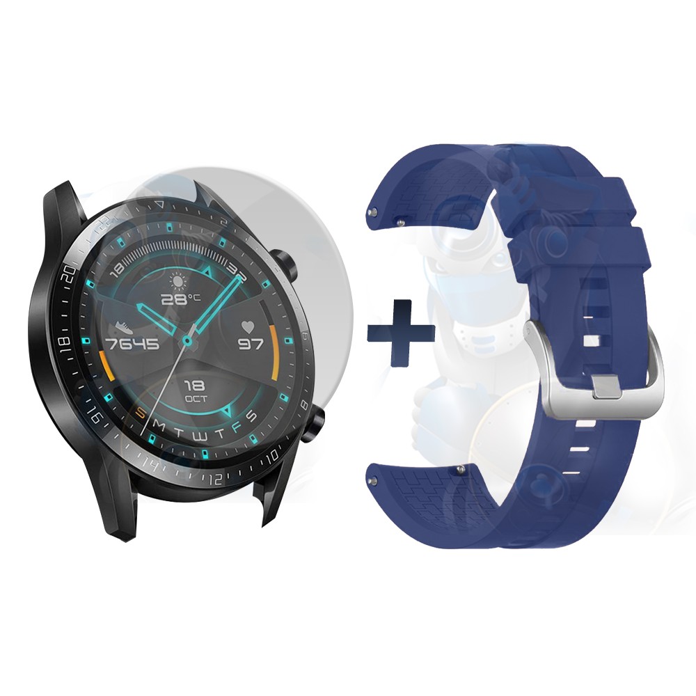 Vidrio Templado Y Correa Smartwatch Reloj Inteligente Huawei Gt 2 46mm | OPTIMUS TECHNOLOGY™ | CRR-VTP-HW-GT2-46 |