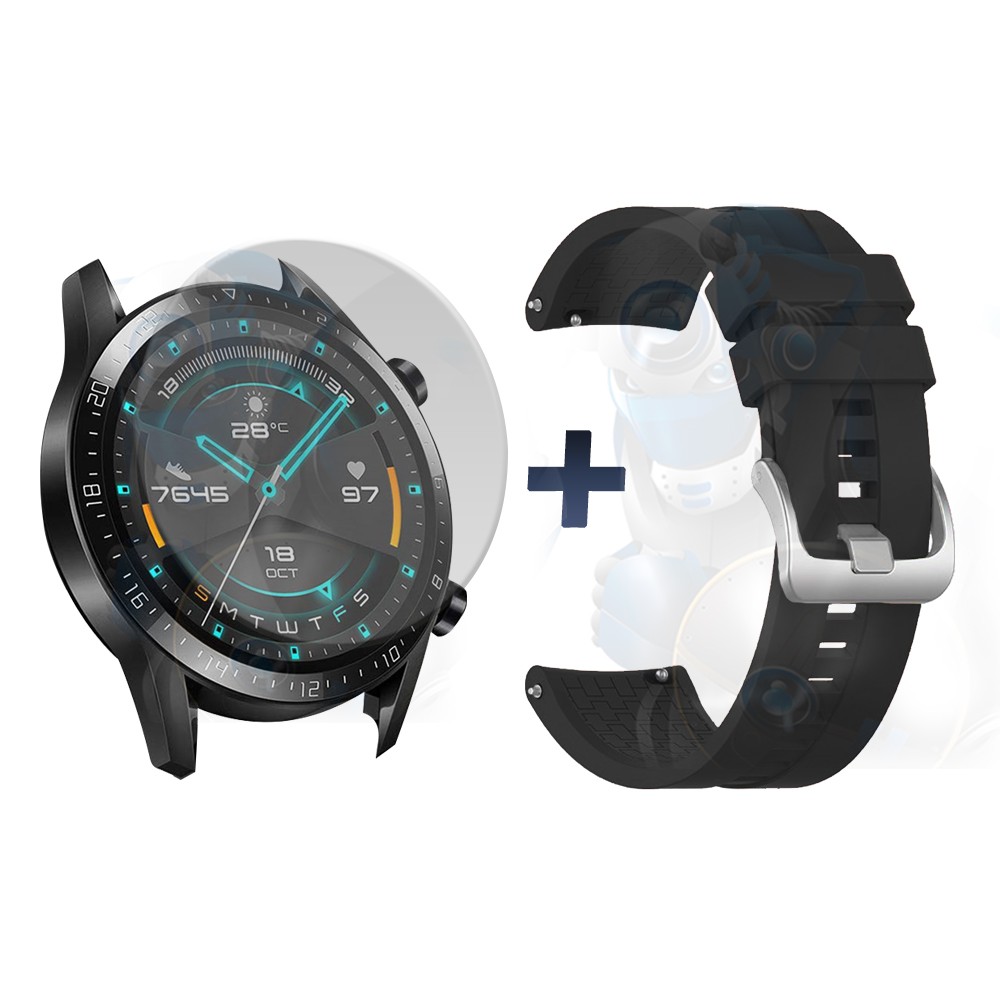 Vidrio Templado Y Correa Smartwatch Reloj Inteligente Huawei Gt 2 46mm | OPTIMUS TECHNOLOGY™ | CRR-VTP-HW-GT2-46 |