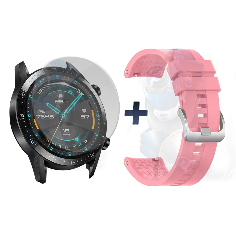 Vidrio Templado Y Correa Smartwatch Reloj Inteligente Huawei Gt 2 46mm | OPTIMUS TECHNOLOGY™ | CRR-VTP-HW-GT2-46 |