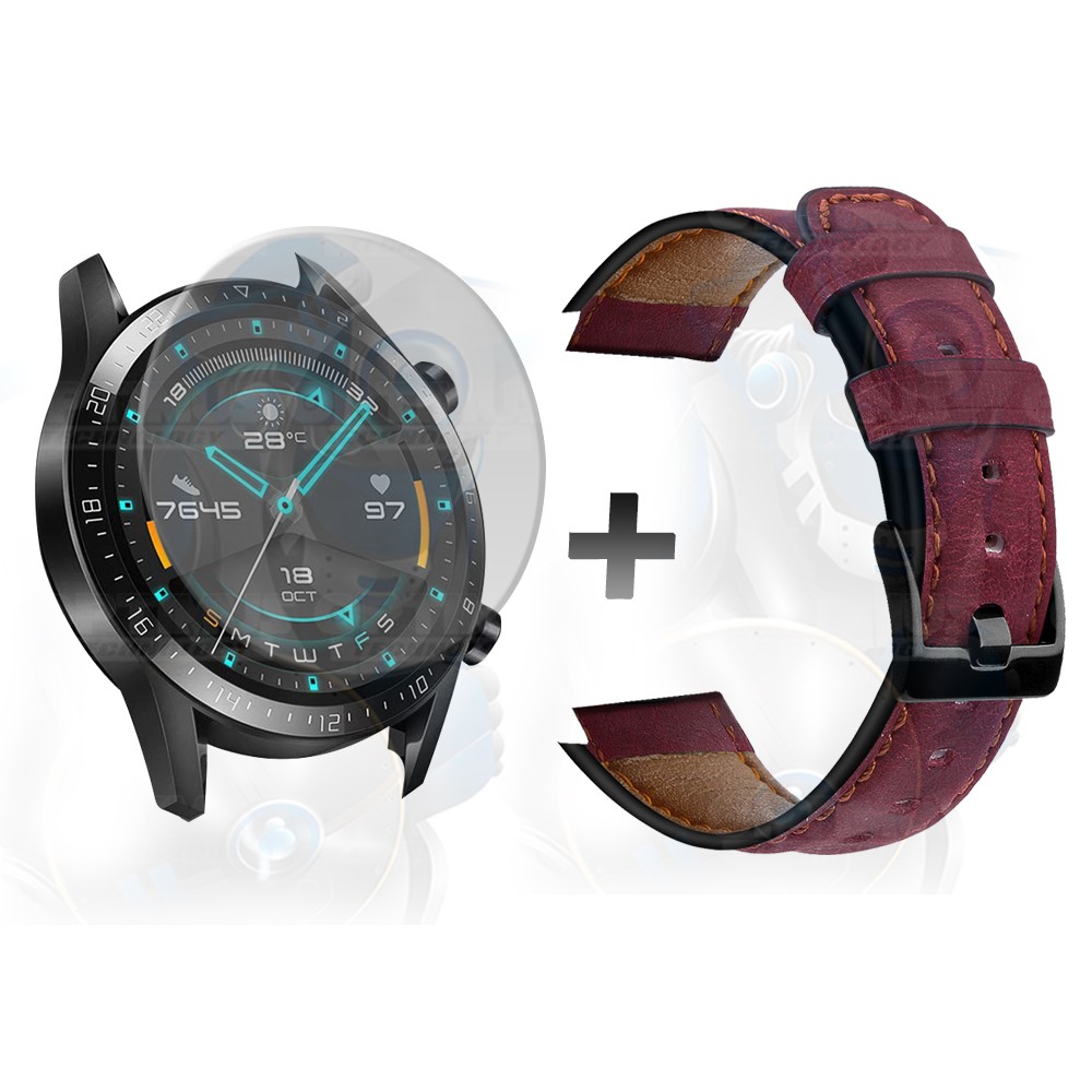 Manilla Correa De Cuero Y Vidrio Smartwatch Huawei Gt 2 46mm | OPTIMUS TECHNOLOGY™ | CRR-CR-VTP-HW-GT2-46 |
