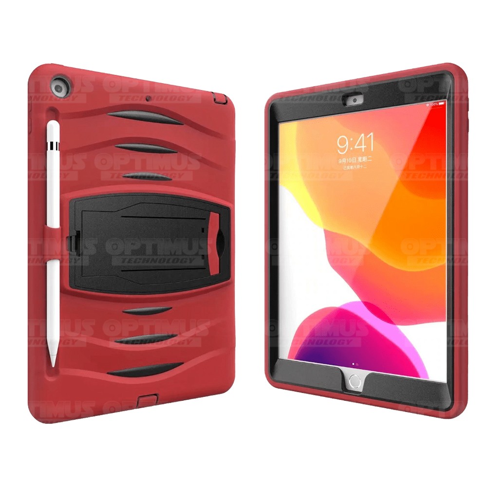 Estuche protector Anti-choque Tablet iPad 7 Generación 10.2 con Portalápiz | OPTIMUS TECHNOLOGY™ | EST-IPD-AS-7-10.2 |
