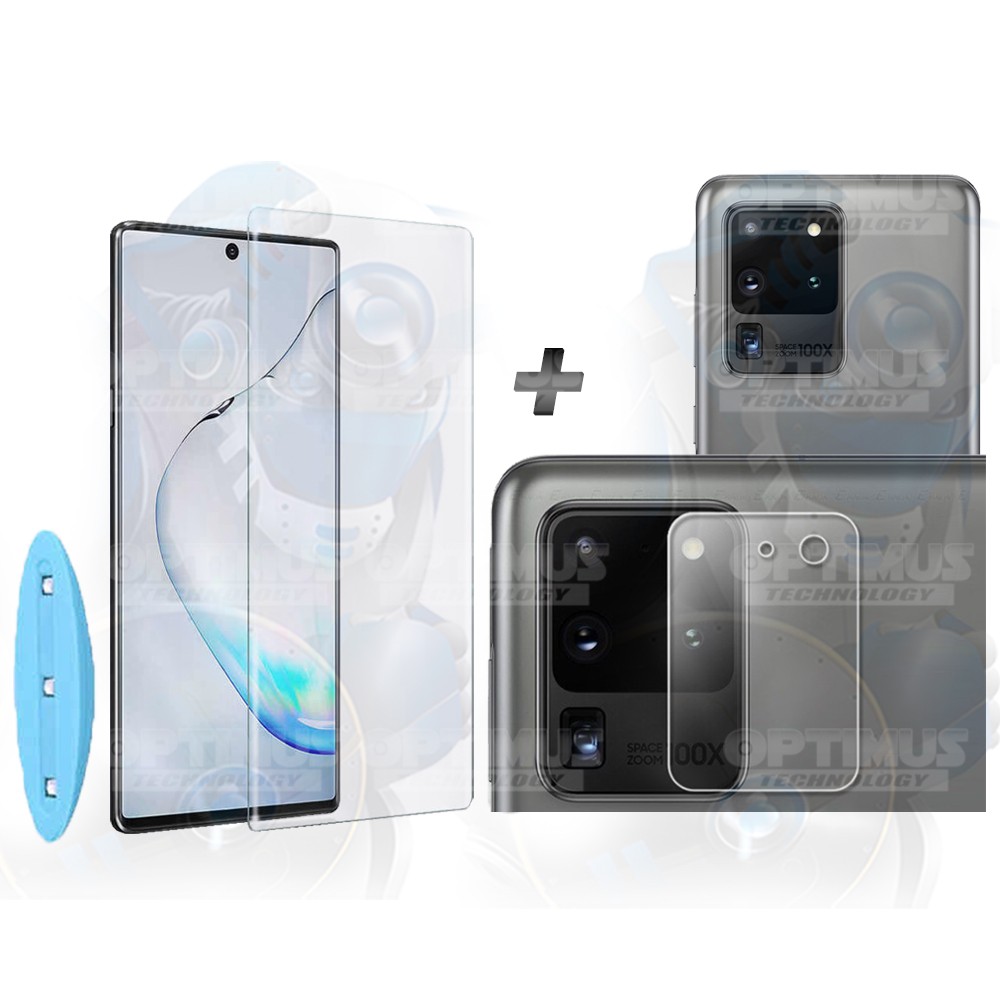 Combo Protector Vidrio UV + Cristal de Cámara Cerámico Samsung S20 Ultra | OPTIMUS TECHNOLOGY™ | KT-VTP-UV-CR-CM-SS-S20-ULTRA |