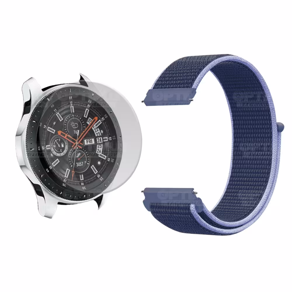KIT Correa tipo velcro tela suave y Vidrio templado Reloj Smartwatch Samsung Galaxy Watch 46mm OPTIMUS TECHNOLOGY™ - 5