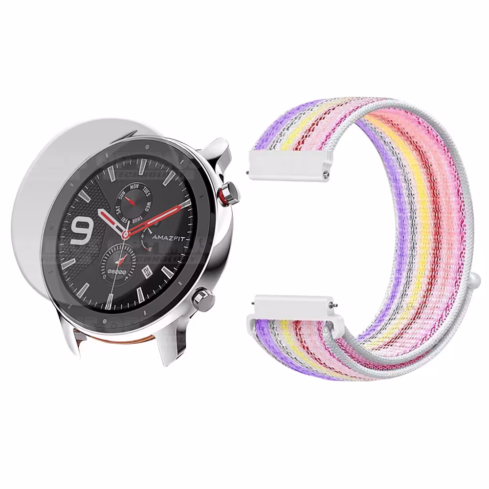 KIT Correa tipo velcro tela suave y Vidrio templado Reloj Smartwatch Xiaomi Amazfit Gtr OPTIMUS TECHNOLOGY™ - 25