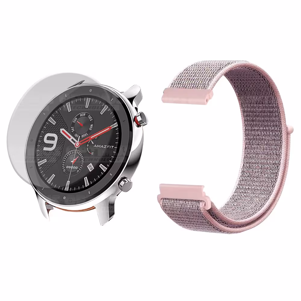 KIT Correa tipo velcro tela suave y Vidrio templado Reloj Smartwatch Xiaomi Amazfit Gtr OPTIMUS TECHNOLOGY™ - 29