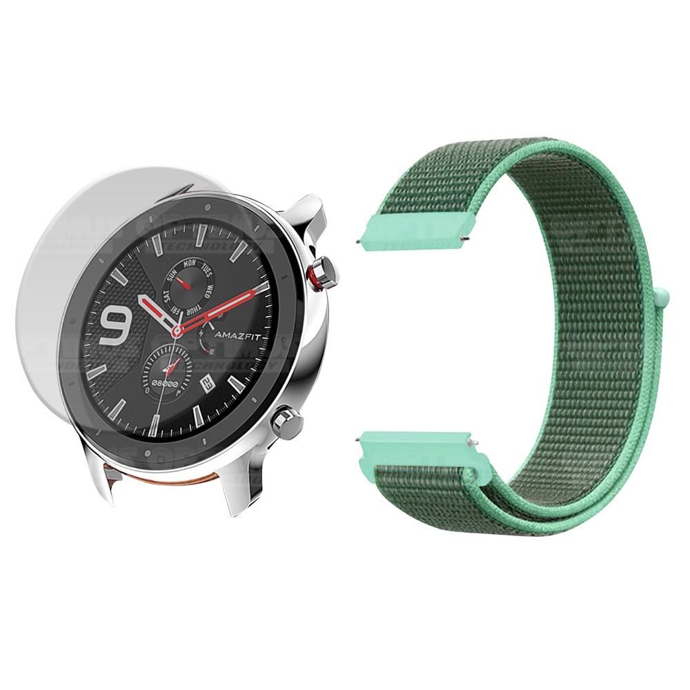 KIT Correa tipo velcro tela suave y Vidrio templado Reloj Smartwatch Xiaomi Amazfit Gtr OPTIMUS TECHNOLOGY™ - 37