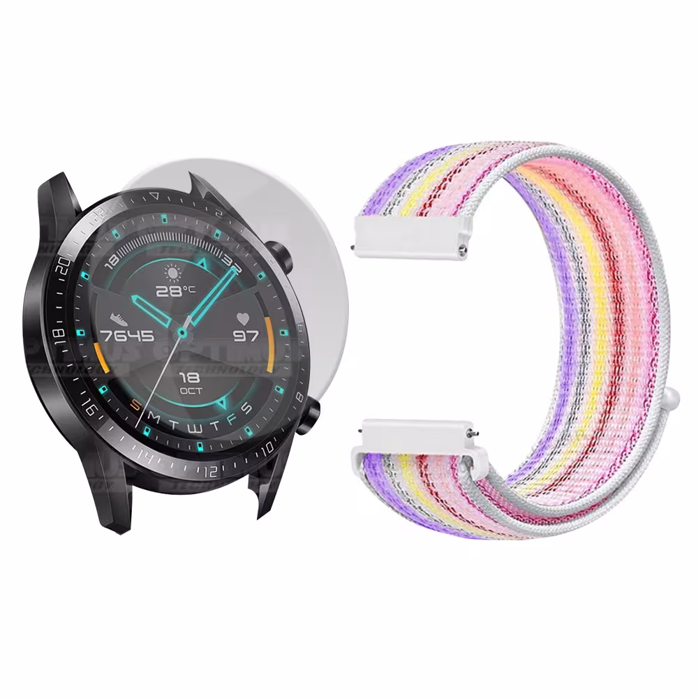 KIT Correa tipo velcro tela suave y Vidrio templado Reloj Smartwatch Huawei GT2 46mm OPTIMUS TECHNOLOGY™ - 25