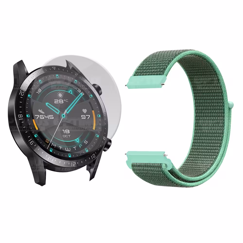 KIT Correa tipo velcro tela suave y Vidrio templado Reloj Smartwatch Huawei GT2 46mm OPTIMUS TECHNOLOGY™ - 37