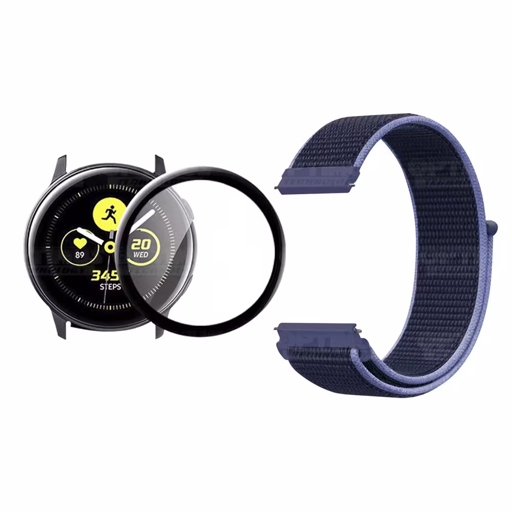 KIT Correa tipo velcro y Vidrio templado cerámico para Reloj Smartwatch Samsung Galaxy Active 44mm OPTIMUS TECHNOLOGY™ - 37